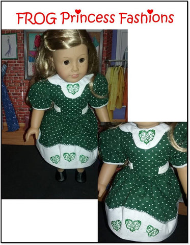 Frog Princess Fashions Machine Embroidery Design Here's My Heart Set Machine Embroidery Design Set For 18" Doll Clothes Pixie Faire