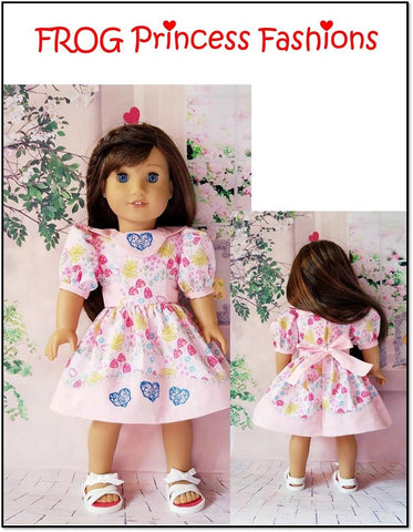 Frog Princess Fashions 18 Inch Modern Here's My Heart Dress 18" Doll Clothes Pattern Pixie Faire