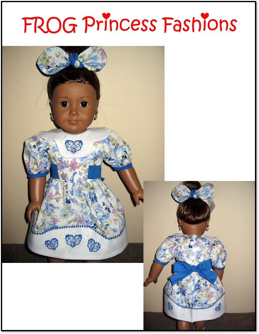 Frog Princess Fashions 18 Inch Modern Here's My Heart Dress 18" Doll Clothes Pattern Pixie Faire