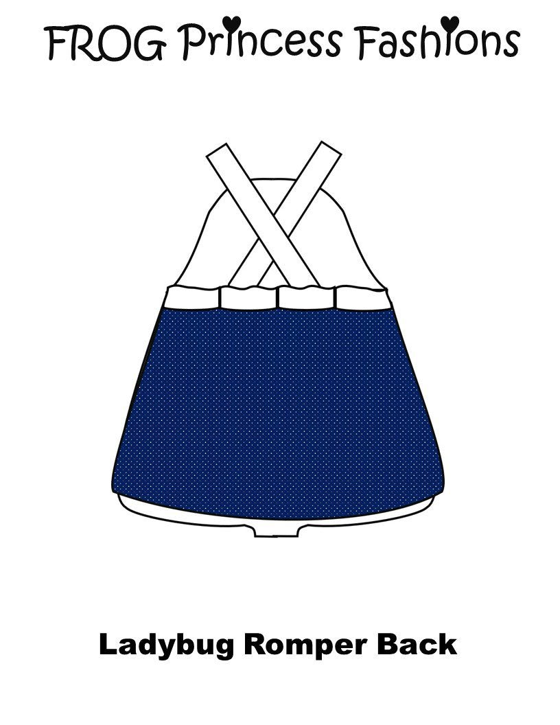 Frog Princess Fashions 18 Inch Modern Ladybug Romper 18" Doll Clothes Pattern Pixie Faire