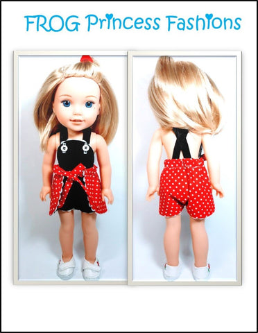 Frog Princess Fashions WellieWishers Ladybug Romper 14.5" Doll Clothes Pattern Pixie Faire