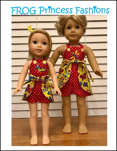 Frog Princess Fashions WellieWishers Ladybug Romper 14.5" Doll Clothes Pattern Pixie Faire