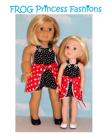 Frog Princess Fashions WellieWishers Ladybug Romper 14.5" Doll Clothes Pattern Pixie Faire