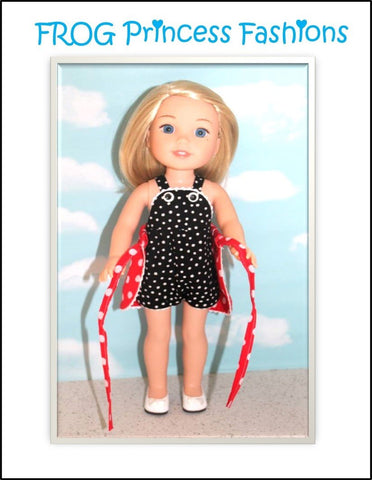 Frog Princess Fashions WellieWishers Ladybug Romper 14.5" Doll Clothes Pattern Pixie Faire