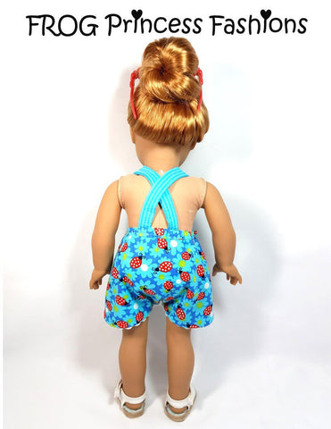 Frog Princess Fashions 18 Inch Modern Ladybug Romper 18" Doll Clothes Pattern Pixie Faire