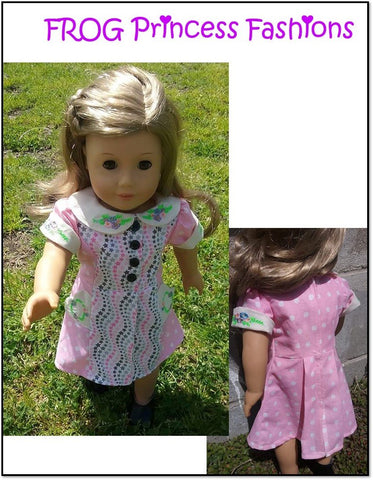 Frog Princess Fashions 18 Inch Modern Pocket Full Of Posies 18" Doll Clothes Pattern Pixie Faire