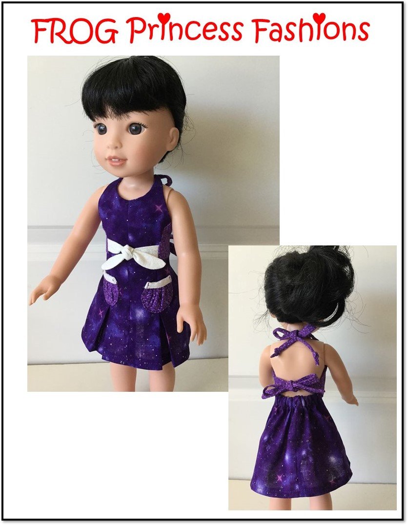 Frog Princess Fashions WellieWishers Retro Romper Pattern For 14 to 14.5 Inch Dolls Pixie Faire