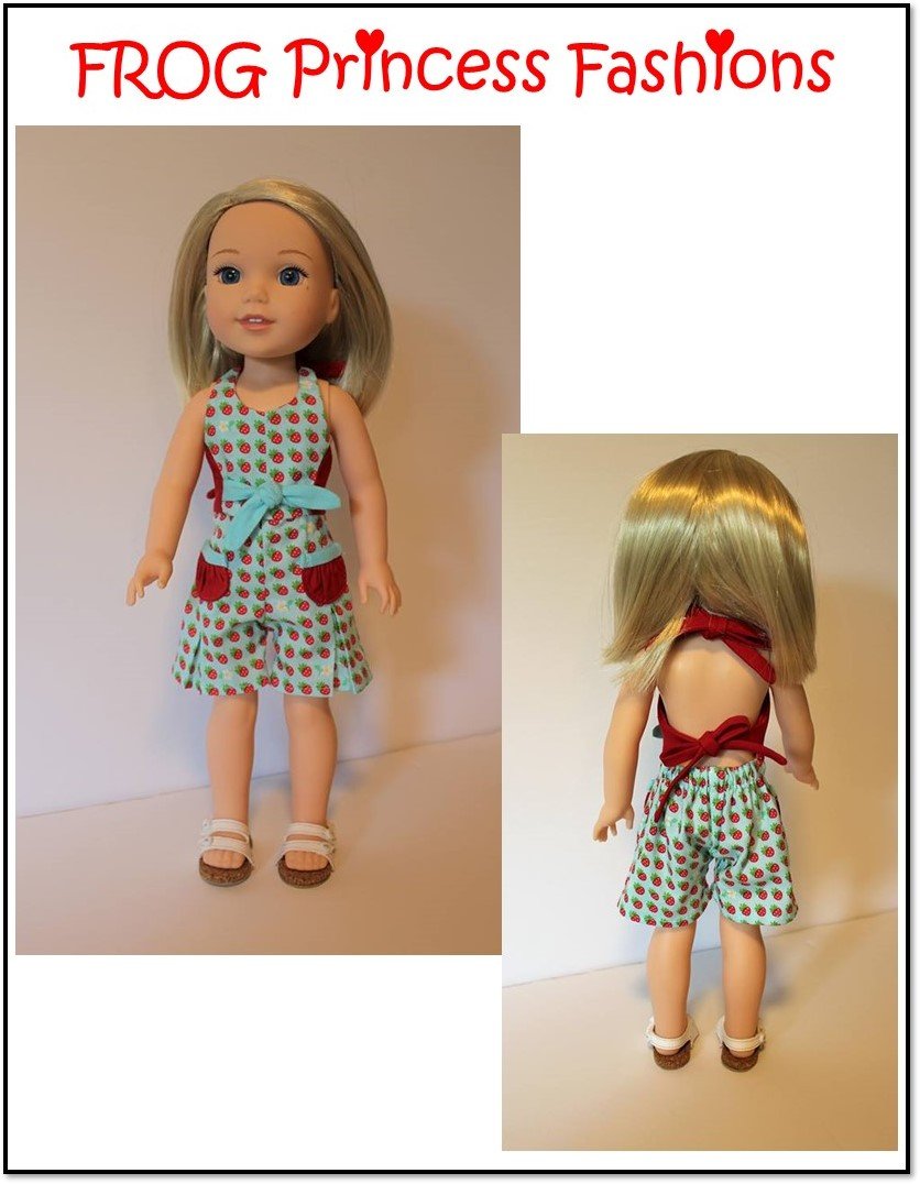 Frog Princess Fashions WellieWishers Retro Romper Pattern For 14 to 14.5 Inch Dolls Pixie Faire
