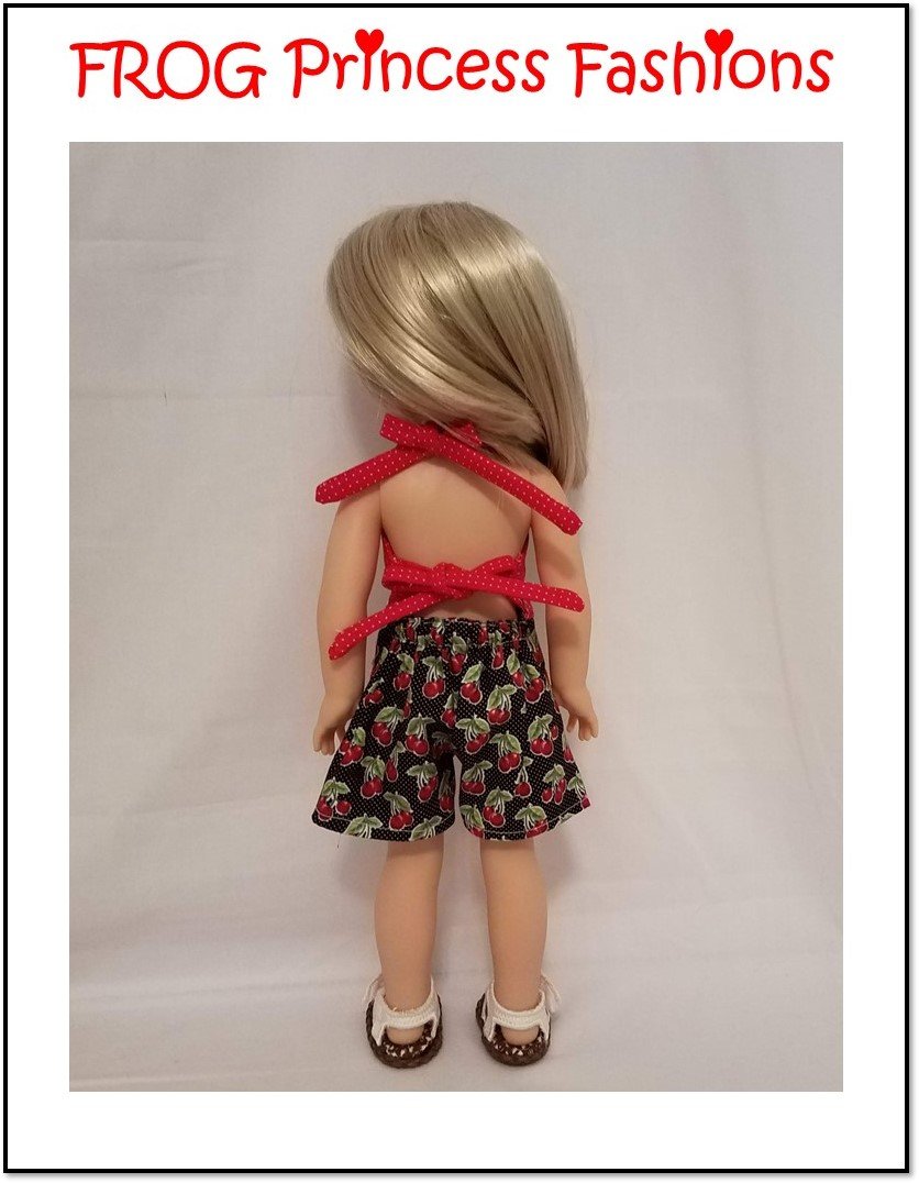 Frog Princess Fashions WellieWishers Retro Romper Pattern For 14 to 14.5 Inch Dolls Pixie Faire