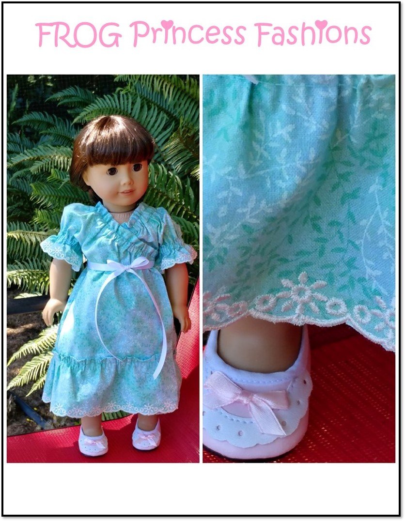 Frog Princess Fashions Machine Embroidery Design Sweet Tea Eyelet Machine Embroidery Design Set For 18" Dolls Pixie Faire