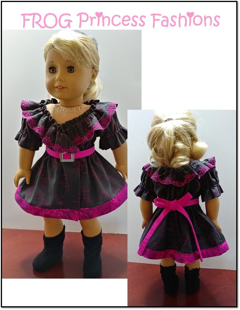 Frog Princess Fashions Machine Embroidery Design Sweet Tea Eyelet Machine Embroidery Design Set For 18" Dolls Pixie Faire