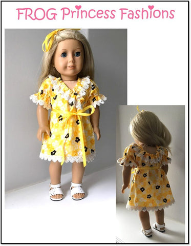 Frog Princess Fashions 18 Inch Modern Sweet Tea Dress 18" Doll Clothes Pattern Pixie Faire