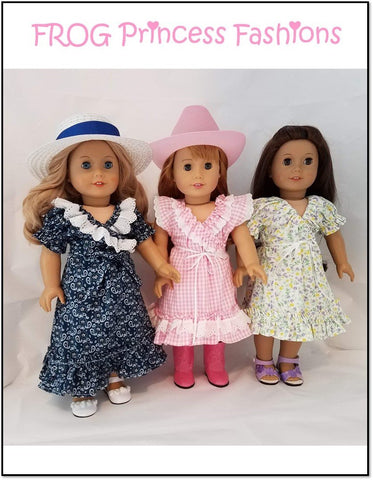 Frog Princess Fashions 18 Inch Modern Sweet Tea Dress 18" Doll Clothes Pattern Pixie Faire