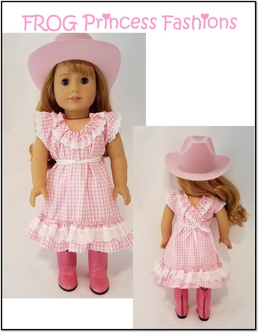 Frog Princess Fashions 18 Inch Modern Sweet Tea Dress 18" Doll Clothes Pattern Pixie Faire