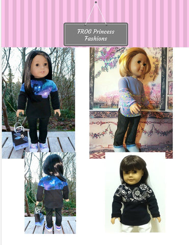 Frog Princess Fashions 18 Inch Modern Tulsa Tunic 18" Doll Clothes Pattern Pixie Faire