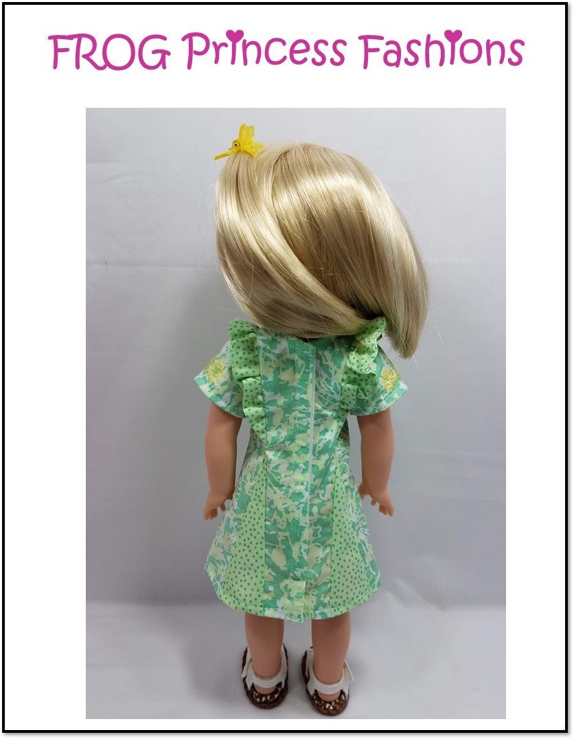 Frog Princess Fashions WellieWishers Waikiki Waves Dress 14.5" Doll Clothes Pattern Pixie Faire