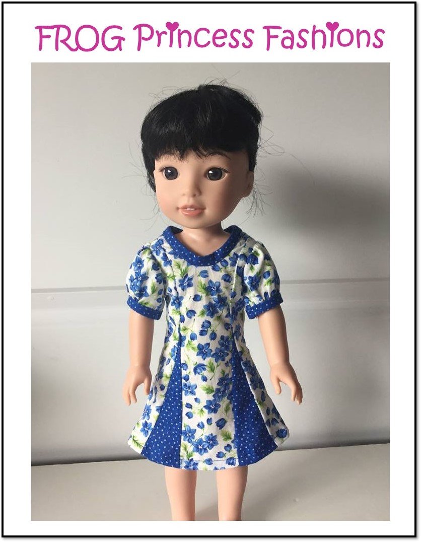 Frog Princess Fashions WellieWishers Waikiki Waves Dress 14.5" Doll Clothes Pattern Pixie Faire