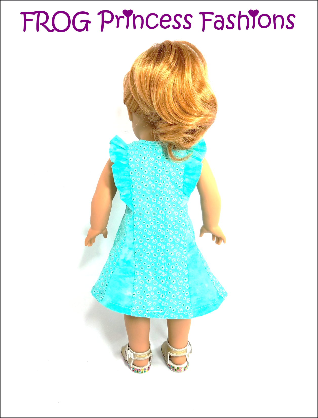 Frog Princess Fashions FREE 18 Inch Modern Waikiki Waves Dress 18" Doll Clothes Pattern Pixie Faire
