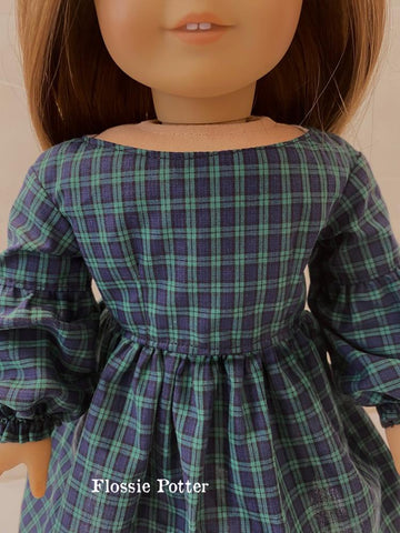 Flossie Potter 18 Inch Historical 1800s Simple Stitches Dress 18" Doll Clothes Pixie Faire