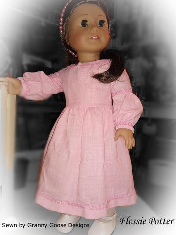 Flossie Potter 18 Inch Historical 1800s Simple Stitches Dress 18" Doll Clothes Pixie Faire