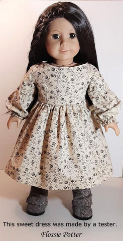 Flossie Potter 18 Inch Historical 1800s Simple Stitches Dress 18" Doll Clothes Pixie Faire