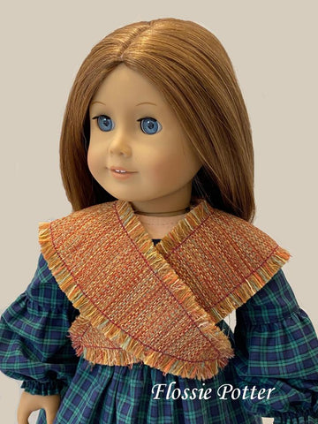 Flossie Potter 18 Inch Historical 1800s Simple Stitches Heart Warmer & Snood 18" Doll Accessory Pattern Pixie Faire