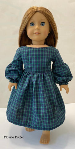 Flossie Potter 18 Inch Historical 1800s Simple Stitches Dress 18" Doll Clothes Pixie Faire