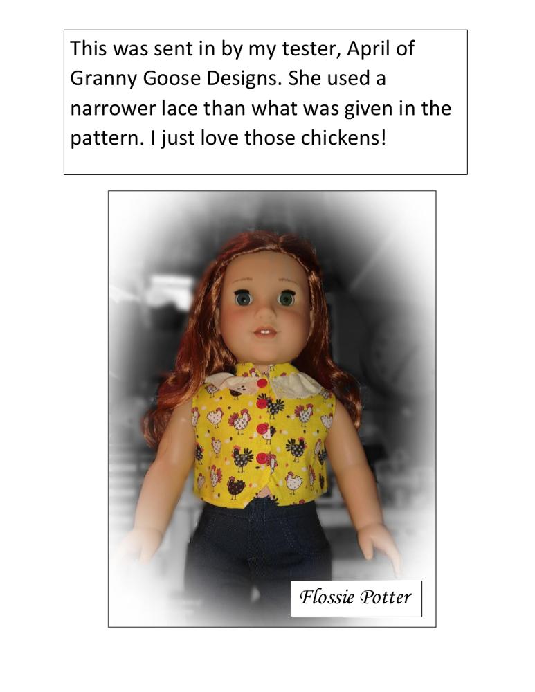 Flossie Potter 18 Inch Modern Sweet Sunshine Blouse 18" Doll Clothes Pixie Faire