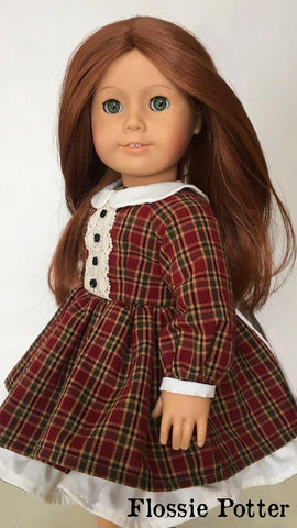Flossie Potter 18 Inch Modern All Seasons Dress 18" Doll Clothes PDF Pixie Faire