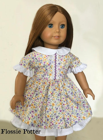 Flossie Potter 18 Inch Modern All Seasons Dress 18" Doll Clothes PDF Pixie Faire