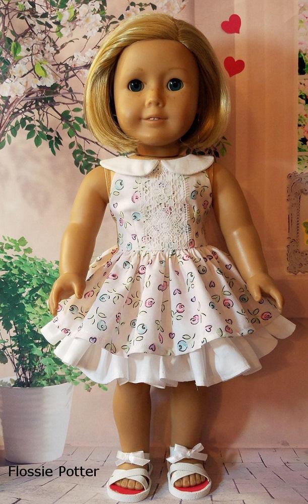 Flossie Potter 18 Inch Modern All Seasons Dress 18" Doll Clothes PDF Pixie Faire