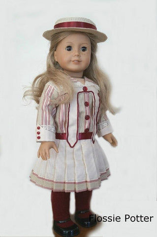 Flossie Potter 18 Inch Historical Central Park, 1904 18" Doll Clothes Pattern Pixie Faire