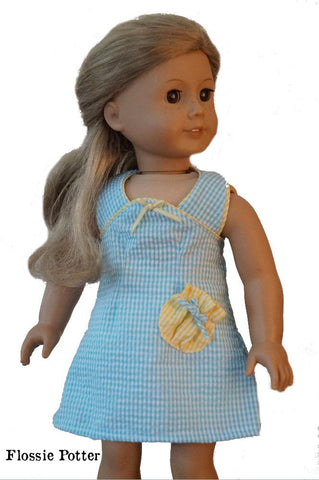 Flossie Potter 18 Inch Historical Just for Fun Halter Dress or Apron 18" Doll Clothes Pixie Faire