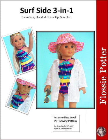 Flossie Potter 18 Inch Modern Surf Side 3-in-1 Set 18" Doll Clothes Pixie Faire