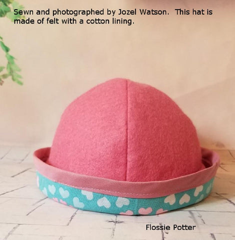 Flossie Potter 18 Inch Modern Sweetie Pie Hat 18" Doll Clothes Pattern Pixie Faire