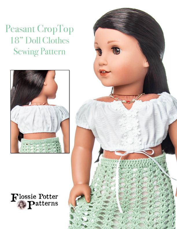 Flossie Potter 18 Inch Modern Peasant Crop Top 18" Doll Clothes Pixie Faire