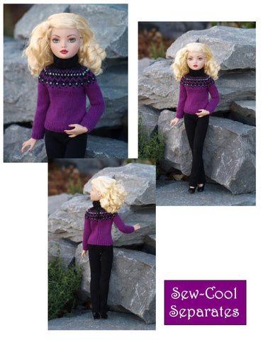Sew Cool Separates Ellowyne Fabulous Fair Isle Knitting Pattern for Ellowyne and Tyler Wentworth Dolls Pixie Faire
