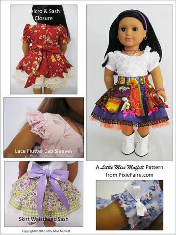 Little Miss Muffett 18 Inch Modern Faerie Faye 18" Doll Clothes Pattern Pixie Faire