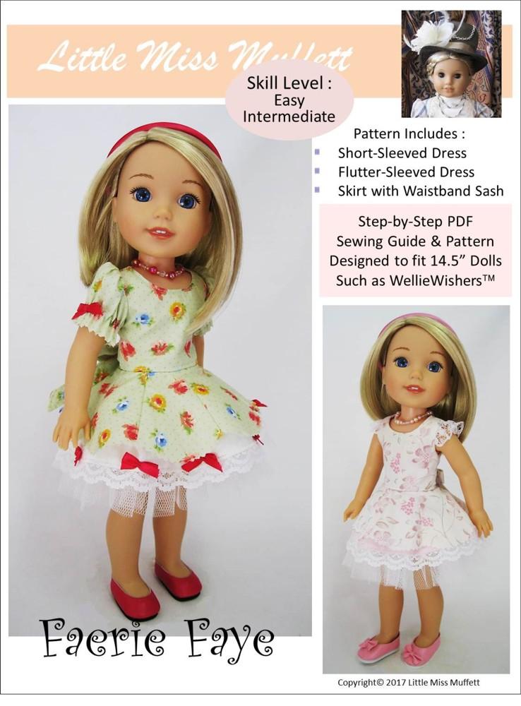 Little Miss Muffett WellieWishers Faerie Faye 14.5" Doll Clothes Pattern Pixie Faire