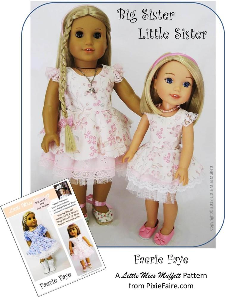 Little Miss Muffett WellieWishers Faerie Faye 14.5" Doll Clothes Pattern Pixie Faire