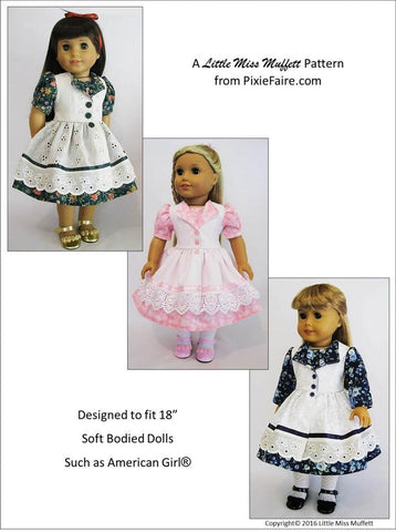 Little Miss Muffett 18 Inch Modern Fairy Tale Fantasy 18" Doll Clothes Pattern Pixie Faire