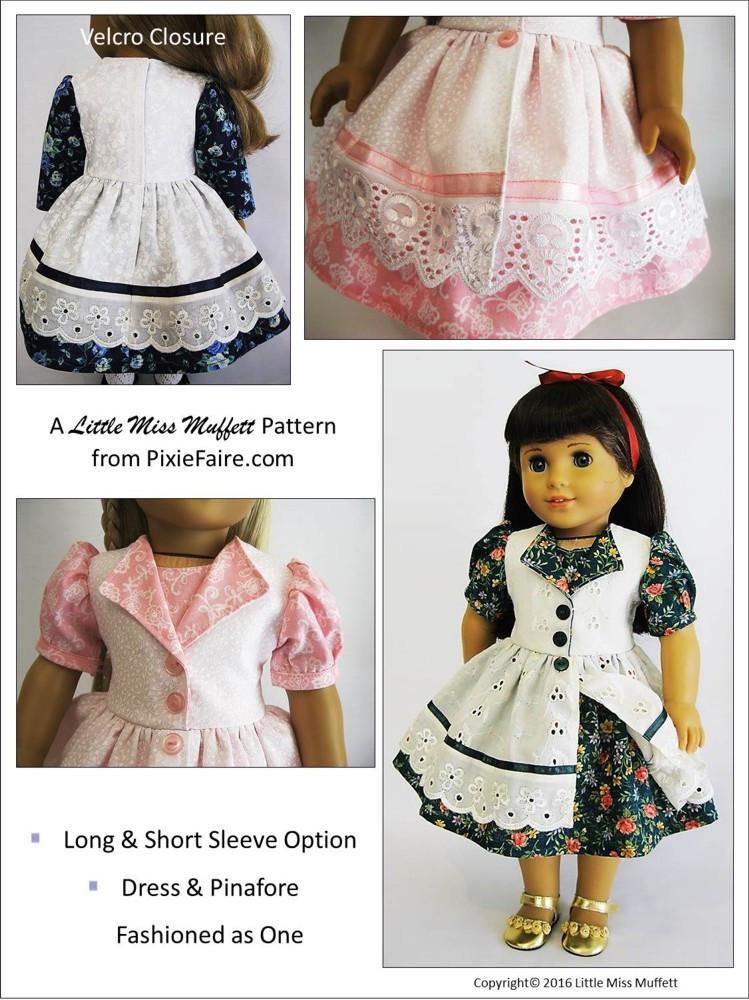 Little Miss Muffett 18 Inch Modern Fairy Tale Fantasy 18" Doll Clothes Pattern Pixie Faire