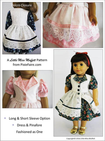 Little Miss Muffett 18 Inch Modern Fairy Tale Fantasy 18" Doll Clothes Pattern Pixie Faire