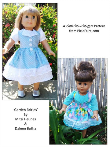 Little Miss Muffett 18 Inch Modern Fairy Tale Fantasy 18" Doll Clothes Pattern Pixie Faire