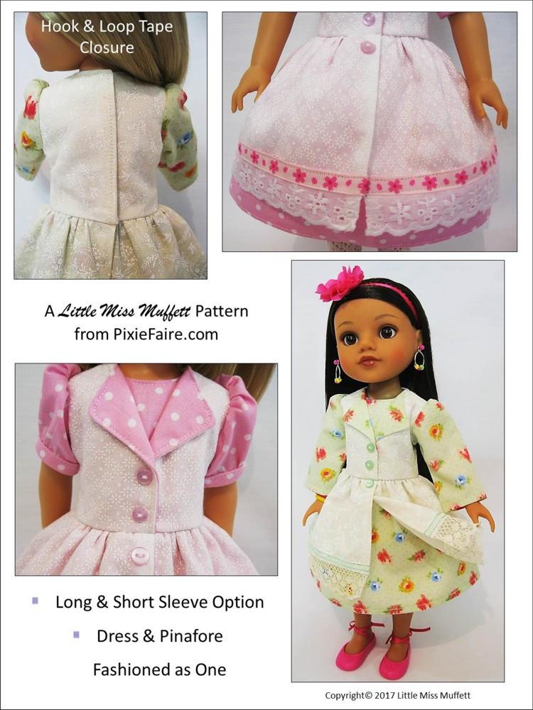 Little Miss Muffett WellieWishers Fairy Tale Fantasy 14-14.5" Doll Clothes Pattern Pixie Faire