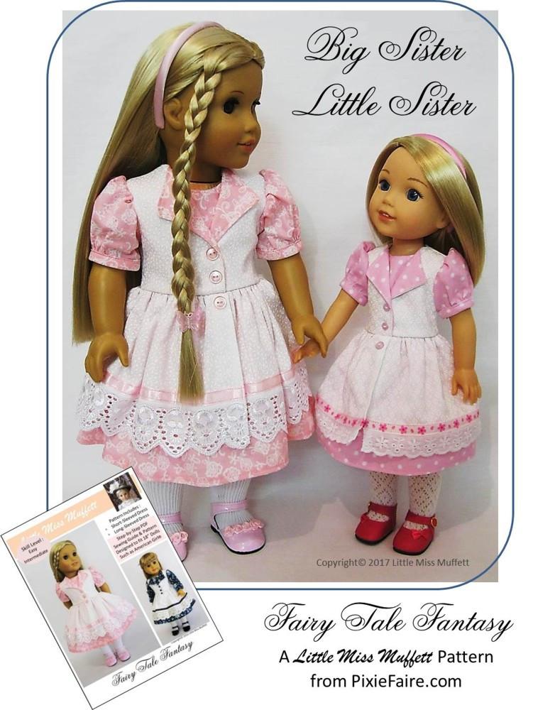 Little Miss Muffett WellieWishers Fairy Tale Fantasy 14-14.5" Doll Clothes Pattern Pixie Faire