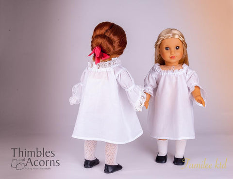 Thimbles and Acorns 18 Inch Historical 18th Century Fancy Shift 18" Doll Clothes Pattern Pixie Faire