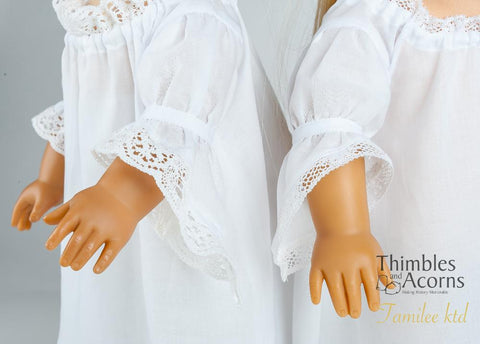 Thimbles and Acorns 18 Inch Historical 18th Century Fancy Shift 18" Doll Clothes Pattern Pixie Faire