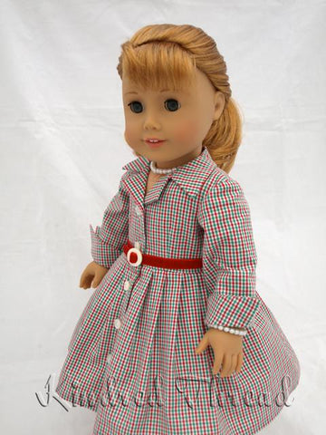 Kindred Thread FREE 18 Inch Historical Fifties Shirtwaist Dress 18" Doll Clothes Pixie Faire