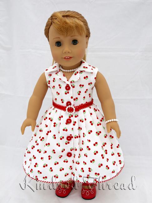 Kindred Thread FREE 18 Inch Historical Fifties Shirtwaist Dress 18" Doll Clothes Pixie Faire